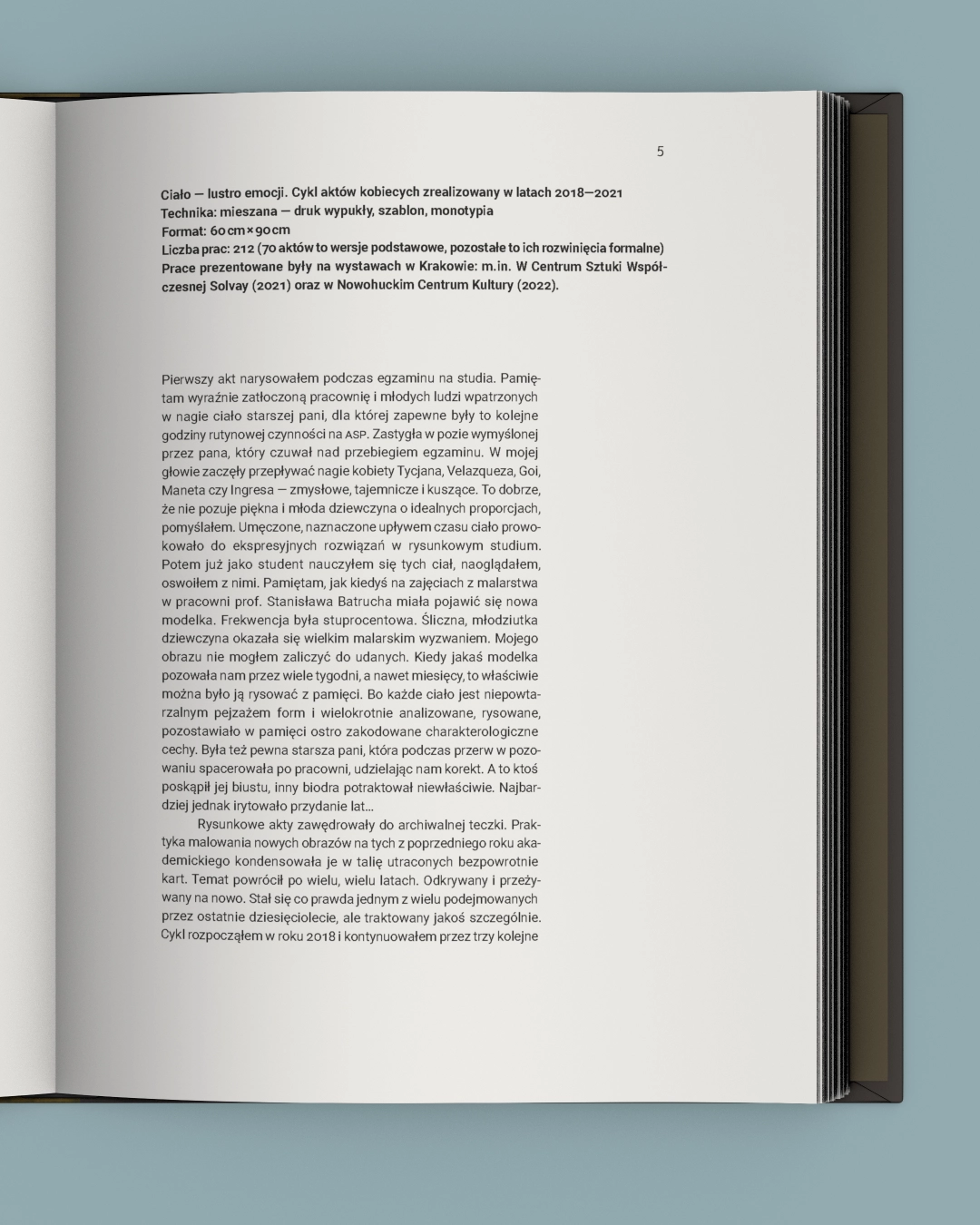 Ciało &ndash; lustro emocji, publikacja Jana Bosaka zaprojektowana przez Voit Studio