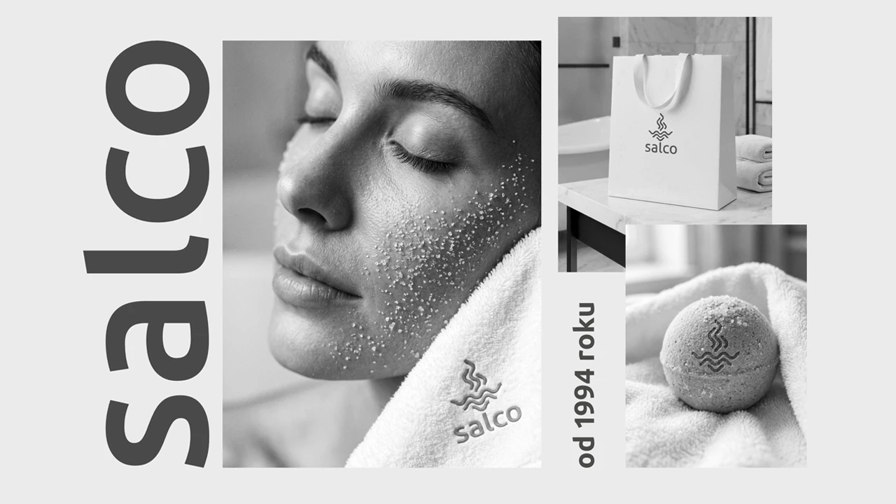 Prezentacja produkt&oacute;w z logo Salco, zaprojektowana przez Voit Studio