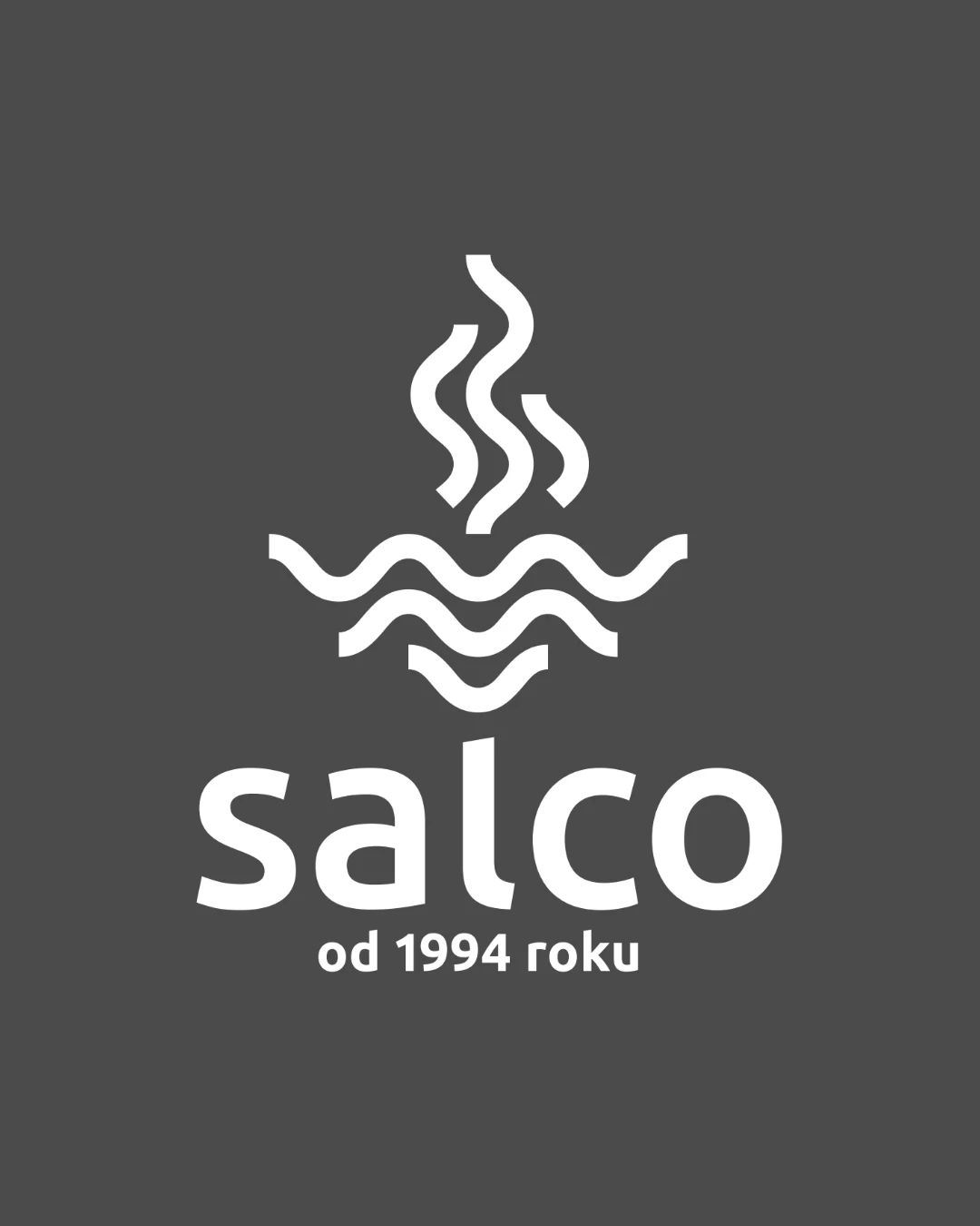 Logo Salco na szarym tle, zaprojektowane przez Voit Studio