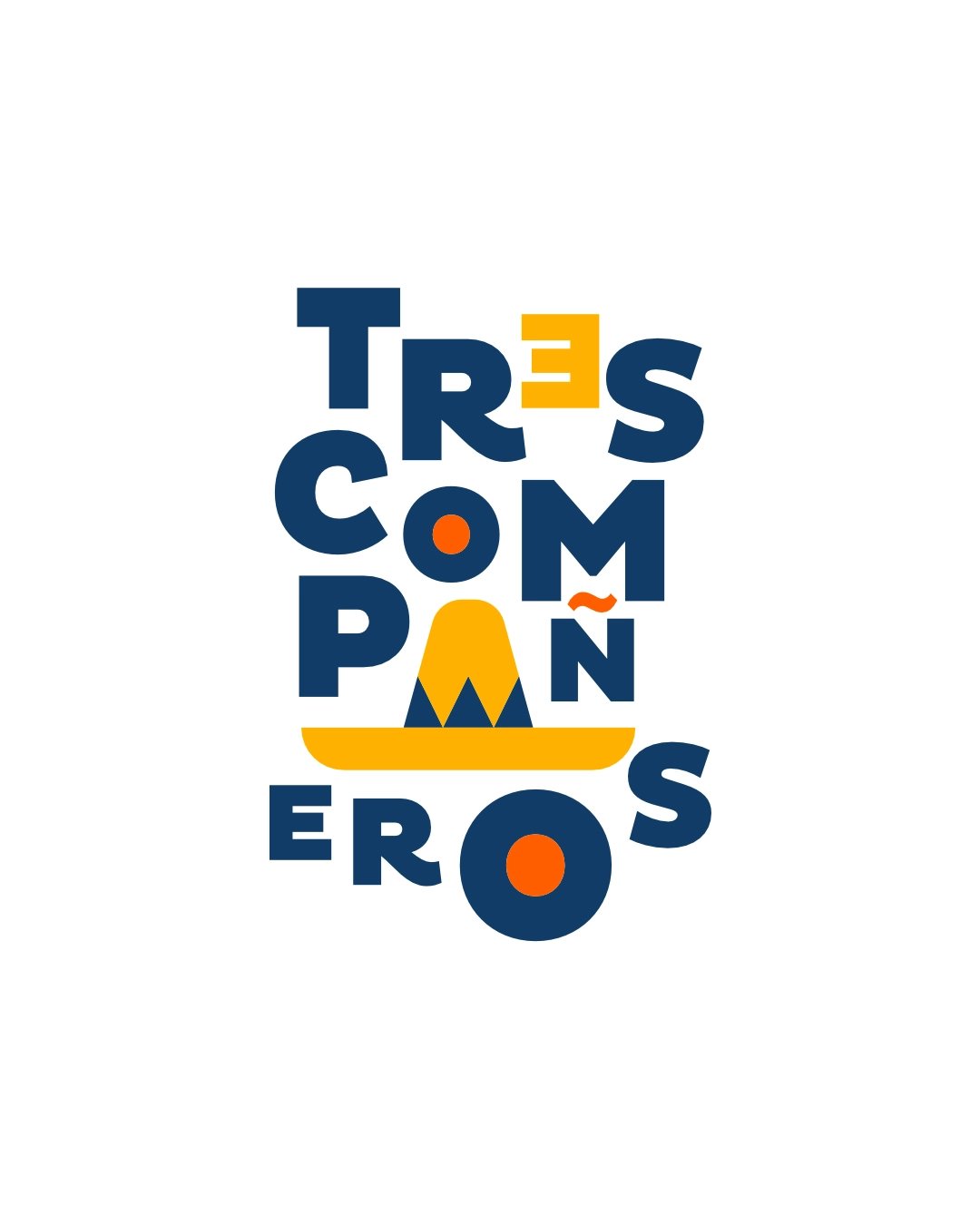 Logo Tres Compa&ntilde;eros podstawowe kolorowe zaprojektowane przez voit studio